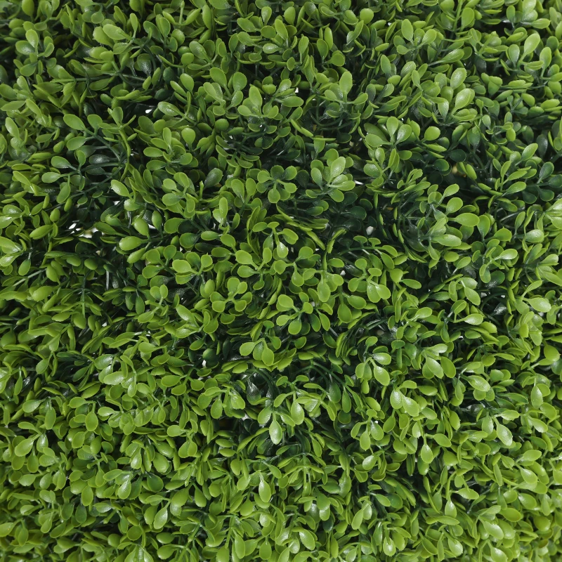 HOMCOM Set di 2 Piante Finte di Bosso in PE da Ø40 cm per Interno ed Esterno, Verde