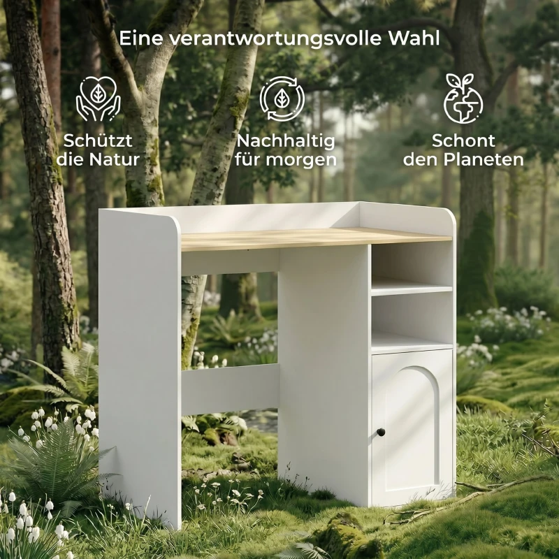 HOMCOM Kast boven de wasmachine met Soft-Close scharnieren, moderne badkamerorganizer boven toilet met open vakken