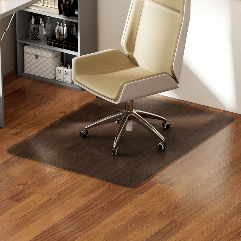 HOMCOM Alfombrilla Protectora para Suelos Alfombrilla para Silla de Oficina para Suelo Enmoquetado 90x120 cm Negro
