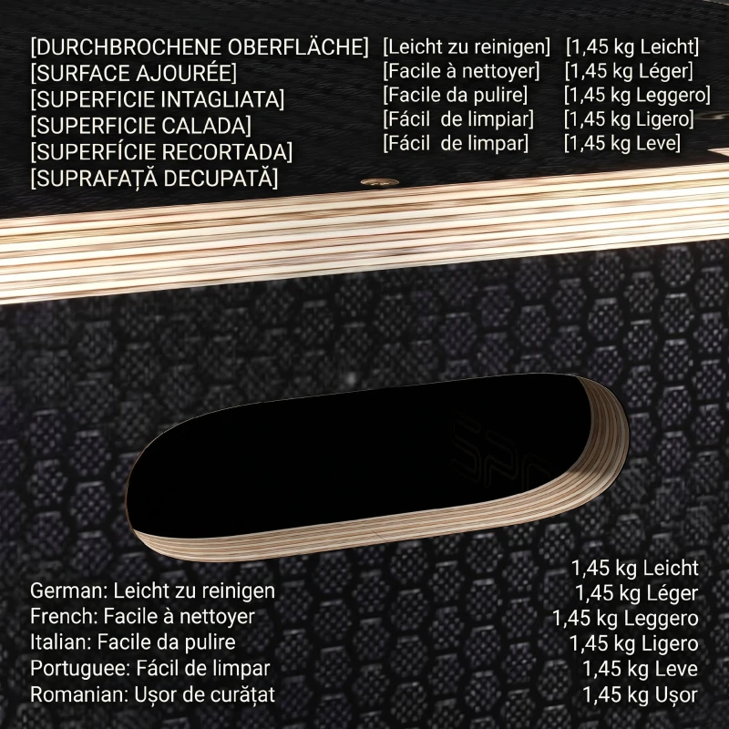 SPORTNOW Box pliometric cu 3 înălțimi din lemn antiderapant, 76-61-51 cm, negru