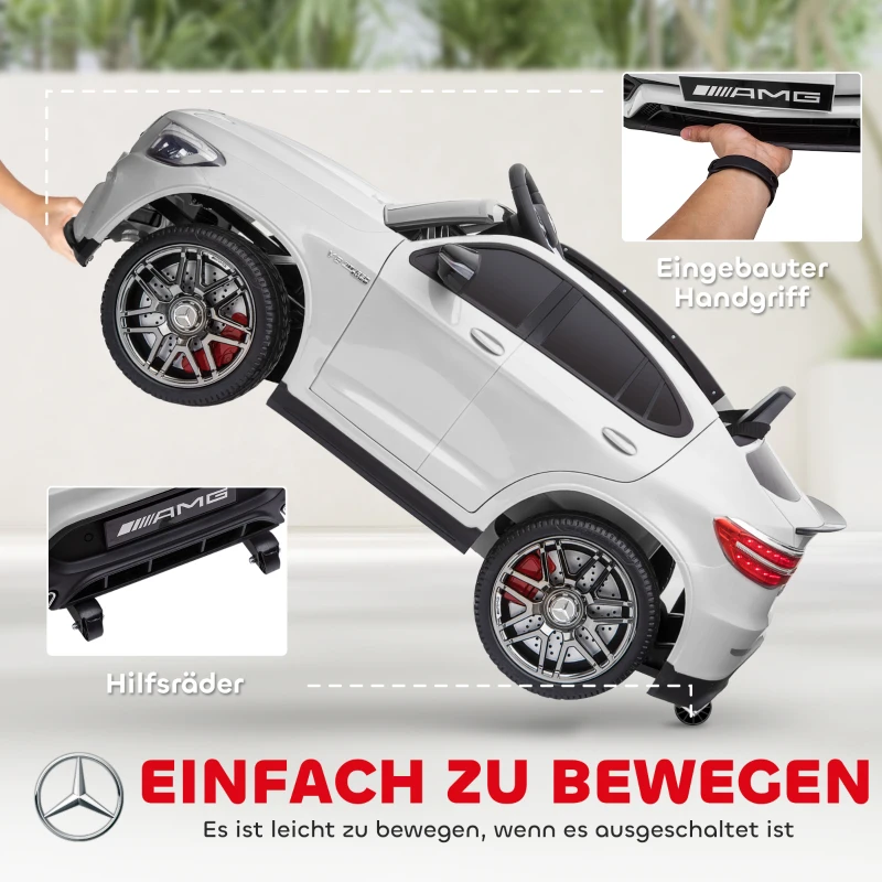 HOMCOM Kindervoertuig afstandsbediening elektrische auto Mercedes-Benz MP3 3-8 jaar 2 kleuren