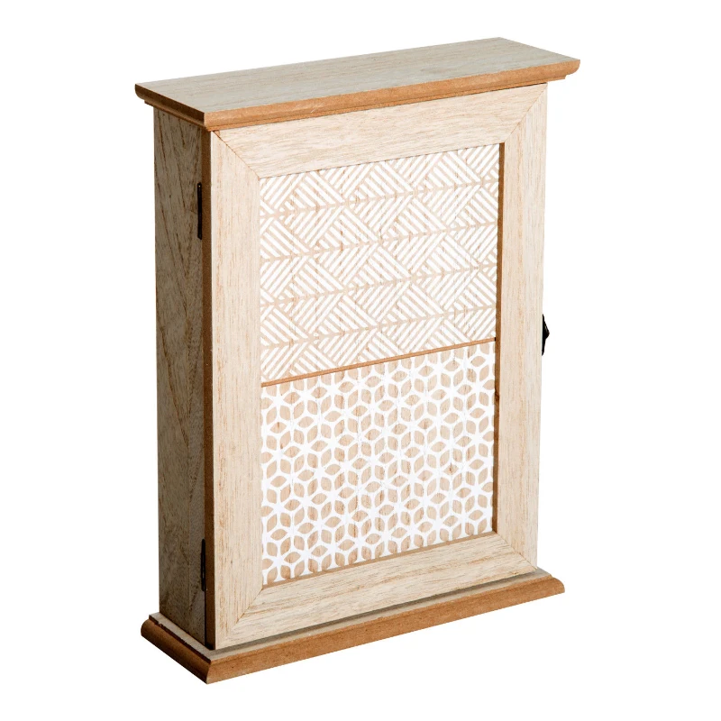 HOMCOM Armario para Llaves con 6 ganchos Estilo vintage Mueble de pared de madera para Llaves 20x6,5x26,5cm Madera