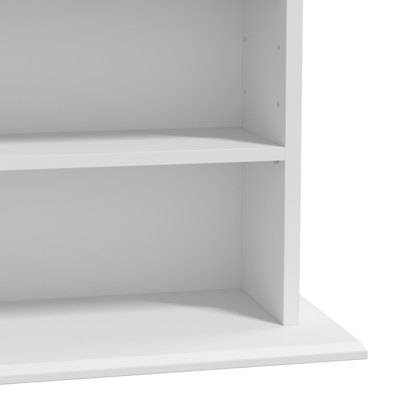 HOMCOM Mediarek, 8 niveaus, dvd-rek met 12 verstelbare planken, 16 vakken, voor 720 cd's, wit