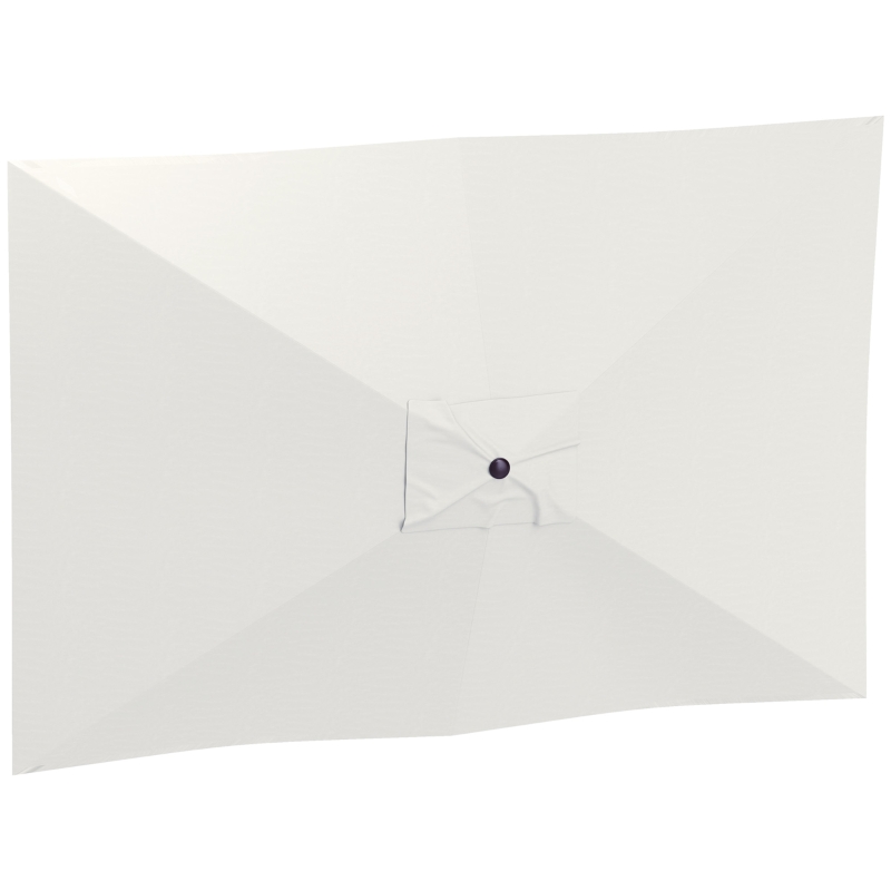Outsunny Pânză de Schimb pentru Umbrelă Dreptunghiulară 3x2 m cu 6 Spițe, Poliester Anti-UV 50+, Bej