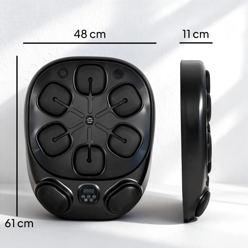 SPORTNOW Music Boxing Machine, elektronische LED-boksmachine met dubbele slagzones, Bluetooth, handschoenen, 9 snelheden