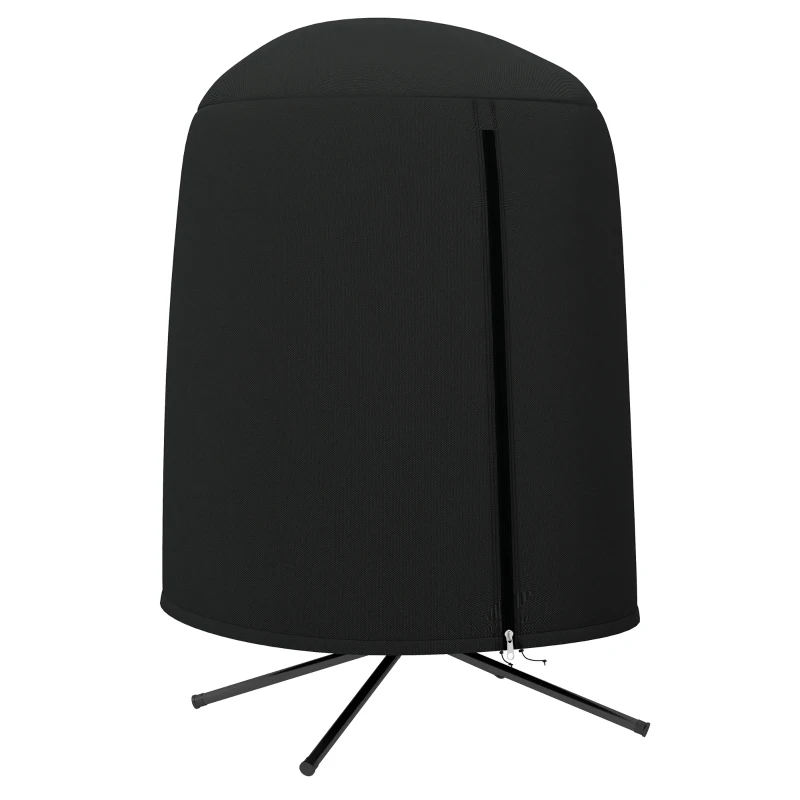 Outsunny Beschermhoes voor hangstoel, waterdicht, stofdicht, polyester, Ø128 x 190 cm, zwart