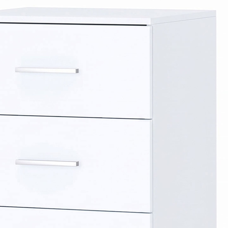 HOMCOM Ladekast met 6 laden, moderne slaapkamerkast, opbergkast, 40 x 40 x 110 cm, wit met houtlook