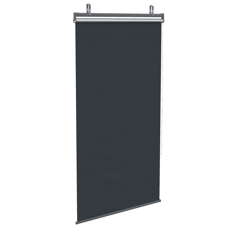 Outsunny verticale luifel, balkoninkscherm met zonbescherming, haak, 124 x 222 cm