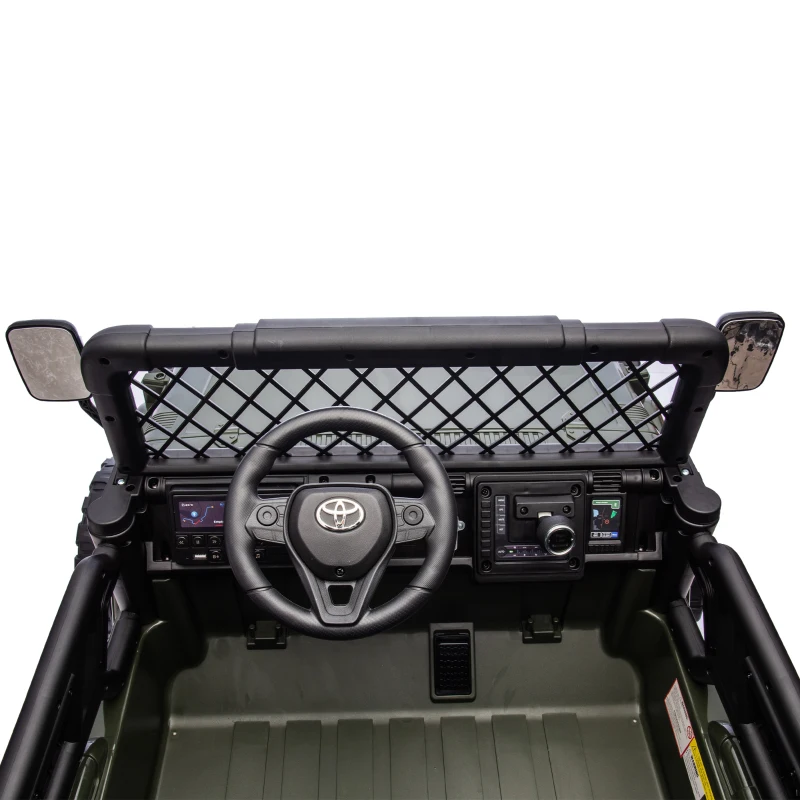 AIYAPLAY Toyota FJ 24V elektrische kinderauto met afstandsbediening, 200W motor, lithium-accu, 2-zits, 3-8 jaar