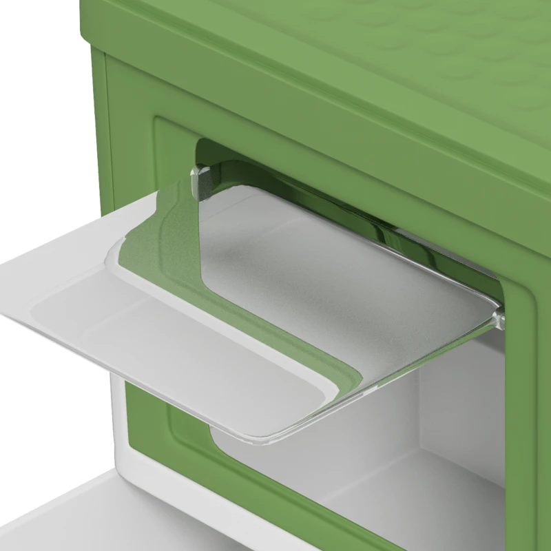 PawHut Hooded Cat Litter Box, Portable Pet Toilet, with Scoop, Front Entry - Emerald Green