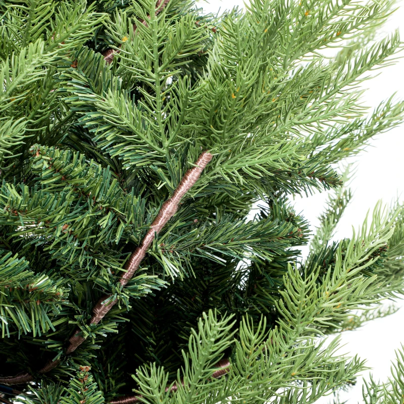 HOMCOM kunstkerstboom, realistische uitstraling, snelle montage, groen, 140 x 140 x 210 cm