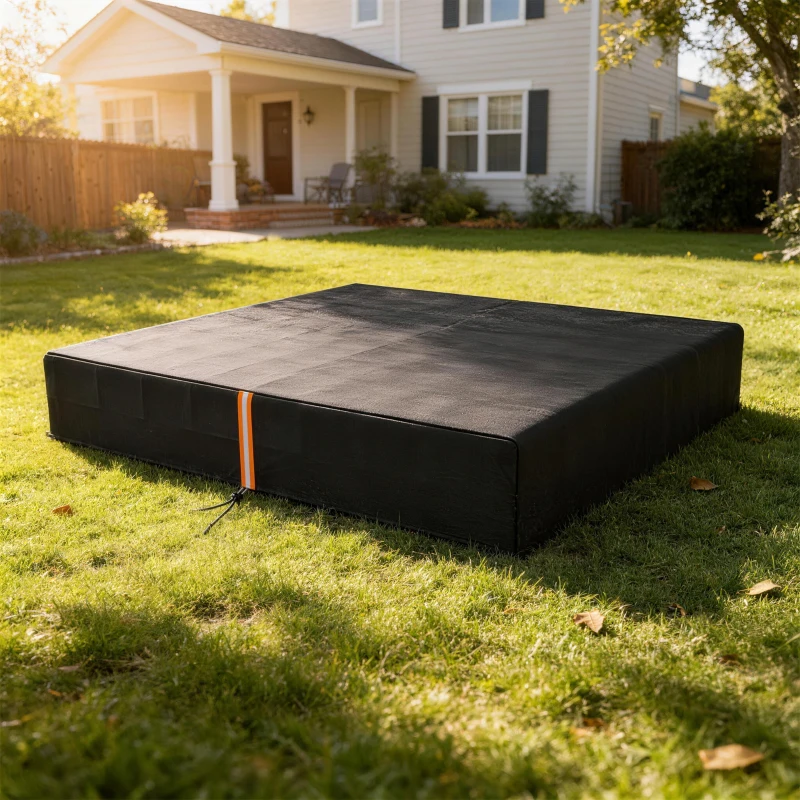 AIYAPLAY Sandbox Cover, Square Sandpit Cover Waterproof Dustproof UV Protection, Sandbox Canopy with Drawstring and Elastic Band