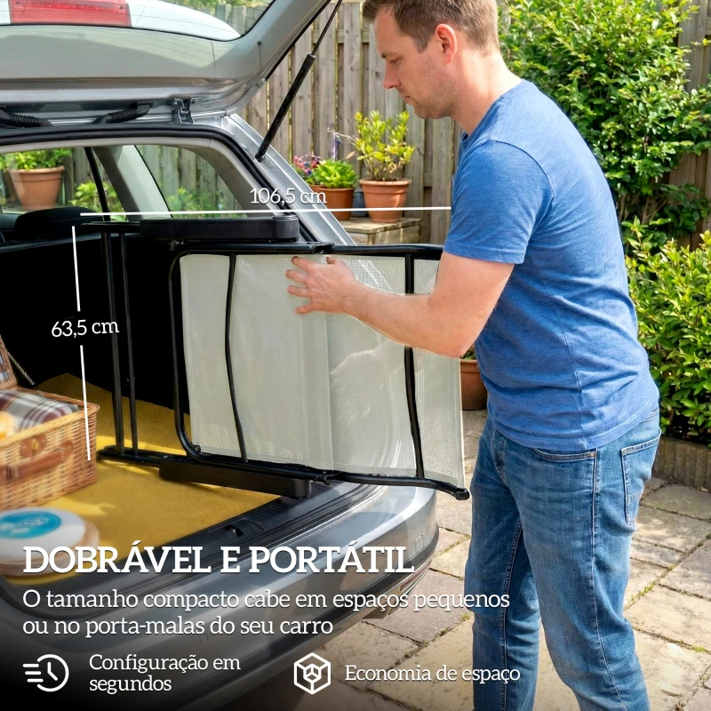 Outsunny Conjunto de 2 Cadeiras Dobráveis Reclináveis de Jardim Exterior com Encosto Alto Ajustável em 5 Posições Apoio para Pés Cinza Claro