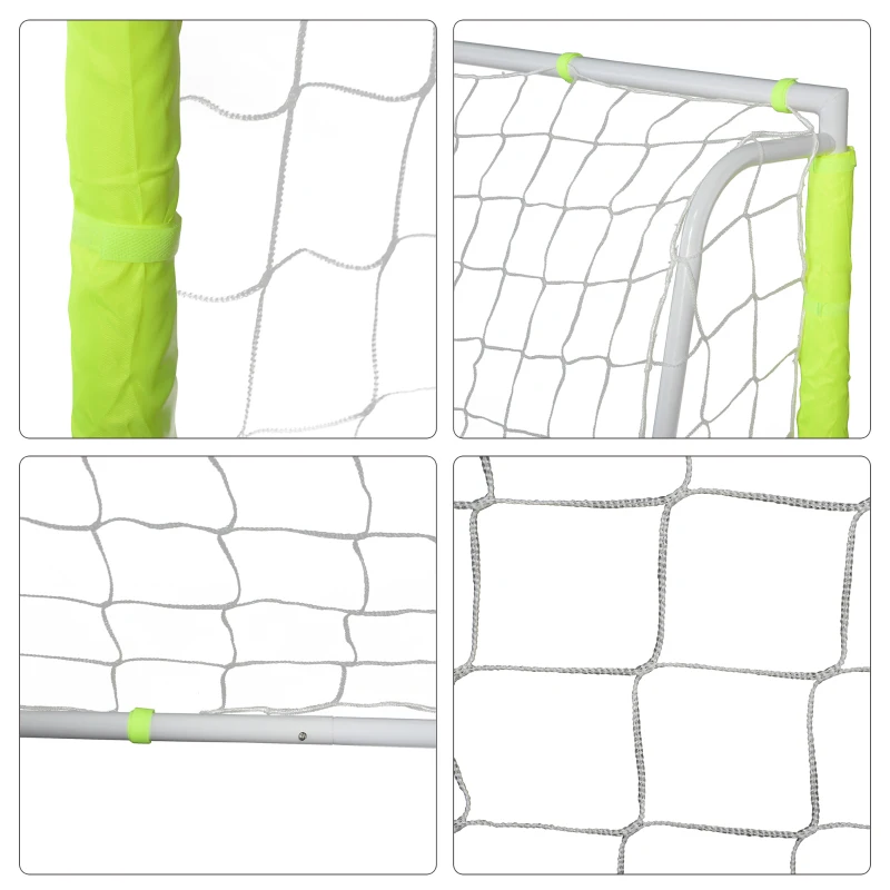 HOMCOM Fußballtor mit Metallrahmen und Netz für Fußballtraining im Garten, im Freien 186x62x123 cm Gelb