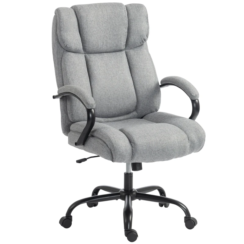 Vinsetto Ergonomische bureaustoel comfortabel kantoorstoel groot formaat, zwart