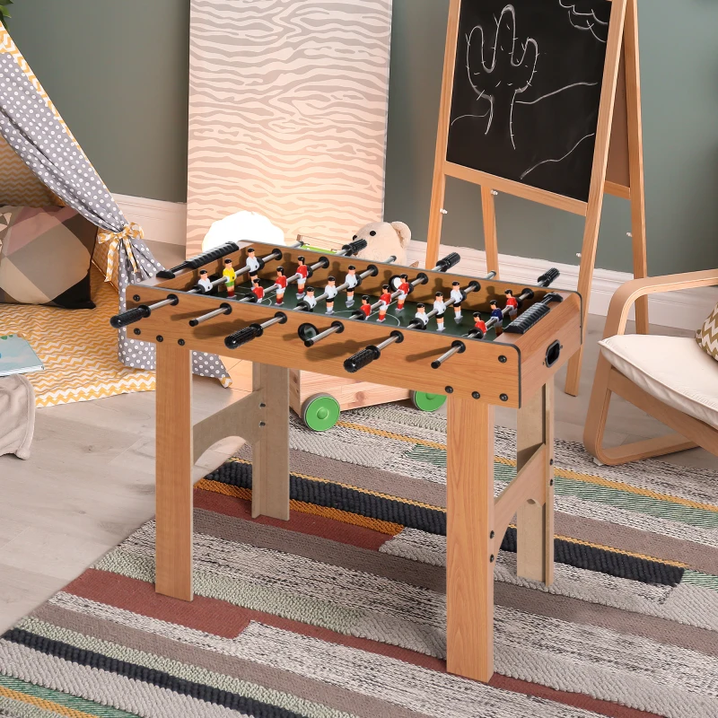 HOMCOM Calcio Balilla Professionale per Bambini e Adulti con Aste in Legno MDF 92x46x78cm