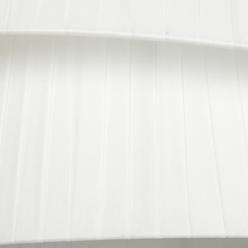 HOMCOM Elegante hanglamp met dubbele kap, in hoogte verstelbaar, voor woonkamer, wit