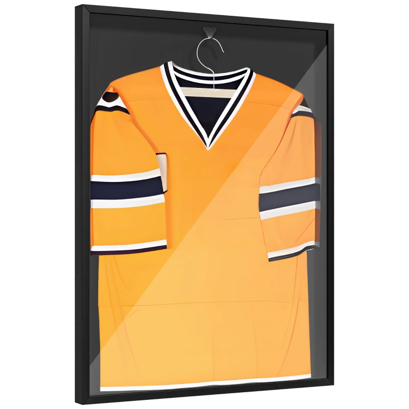 HOMCOM Frame box T-frame cadre pour maillot en aluminium et acrylique protection UV, 60 x 80 cm