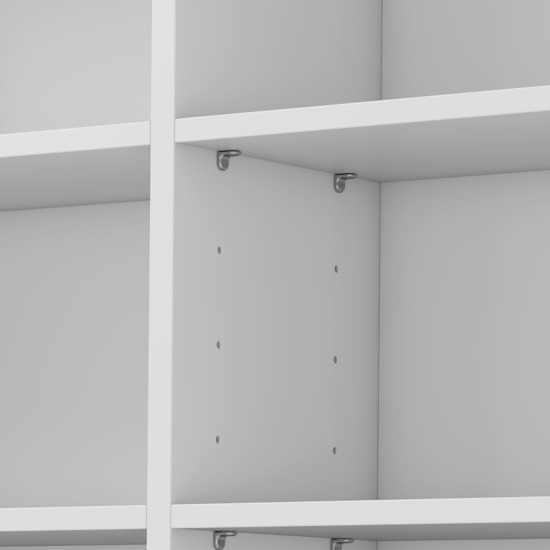 HOMCOM Rek voor 835 cd's of 500 dvd's, Blu-ray opbergkast met 27 vakken en 21 verstelbare planken, wit