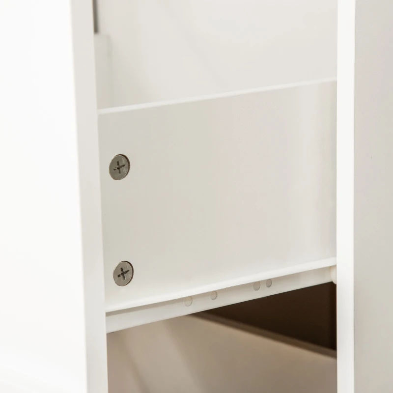 Vinsetto Cajonera de Oficina Mueble Auxiliar con 2 Cajones Cierre con Llave para Estudio Despacho 43x45x72 cm Blanco