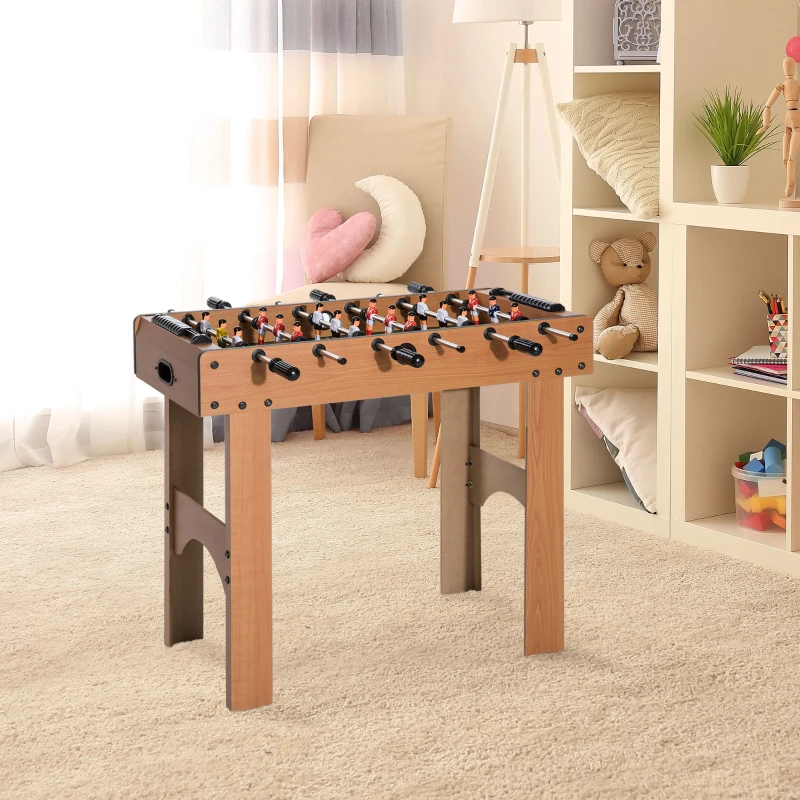 HOMCOM Calcio Balilla Professionale per Bambini e Adulti con Aste in Legno MDF 92x46x78cm