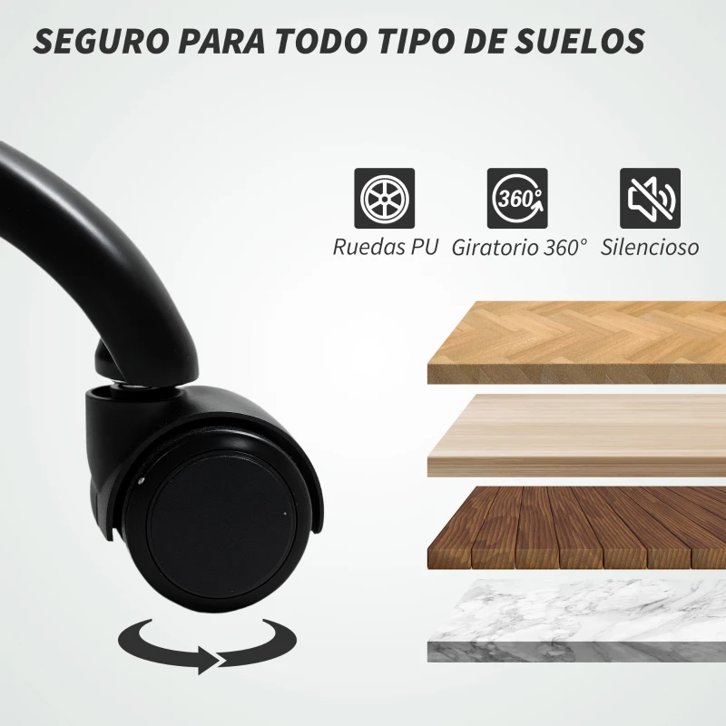 HOMCOM Silla de Oficina con Masaje Altura Ajustable y Reposabrazos Abatibles Tapizado Transpirable 66x67x113-121 cm Gris