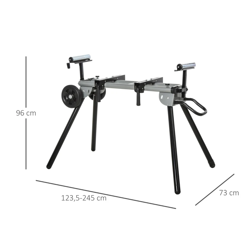 DURHAND Werktafel voor verstekzagen staalverstekzaag 123,5 - 245 cm