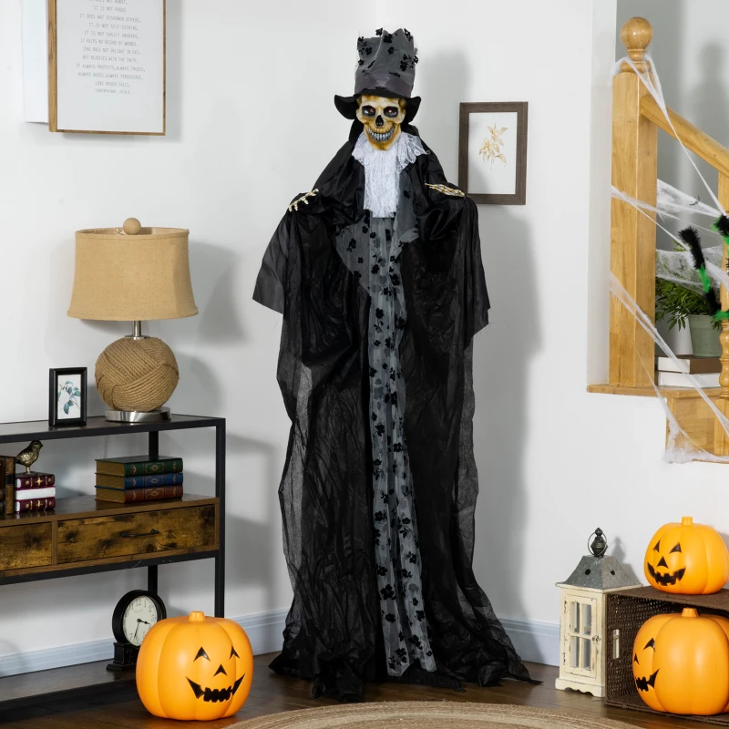 Outsunny Halloweendecoratie spookbruidegom met speciale effecten en geluidsfunctie 110 cm x 18 cm x 183 cm