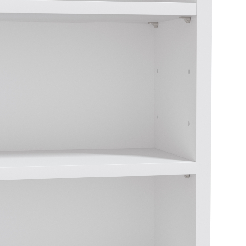 HOMCOM Smalle mediakast, 8 niveaus, 6 verstelbare legplanken, 8 vakken, voor 360 cd's, wit