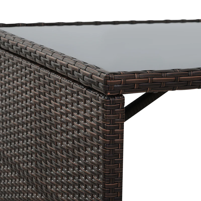 Outsunny 5-delig Poly-rotan tuinmeubelen tuinset rotan meubelen lounge