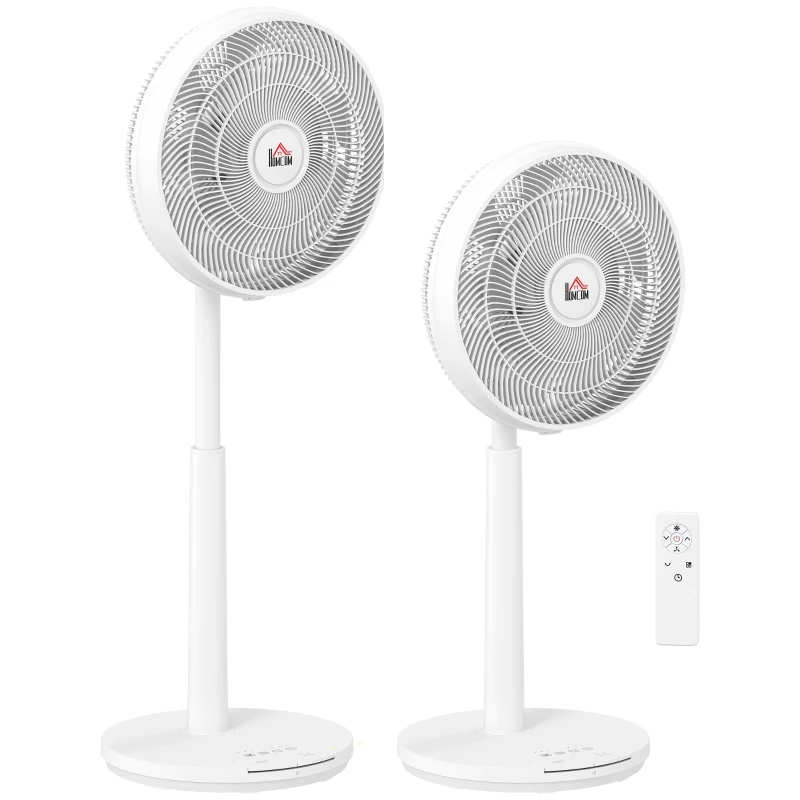 HOMCOM Ventilator, airconditioning, 3 modi, LED-display, zwenkbaar, kunststof, wit