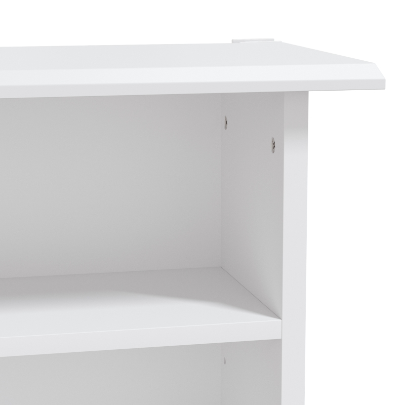 HOMCOM Smalle mediakast, 8 niveaus, 6 verstelbare legplanken, 8 vakken, voor 360 cd's, wit