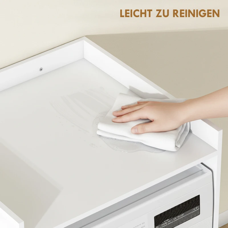 HOMCOM Badkamerkast Niskast met open plank, badkamerkast voor kleine ruimtes, 64 x 60 x 97,5 cm, Wit