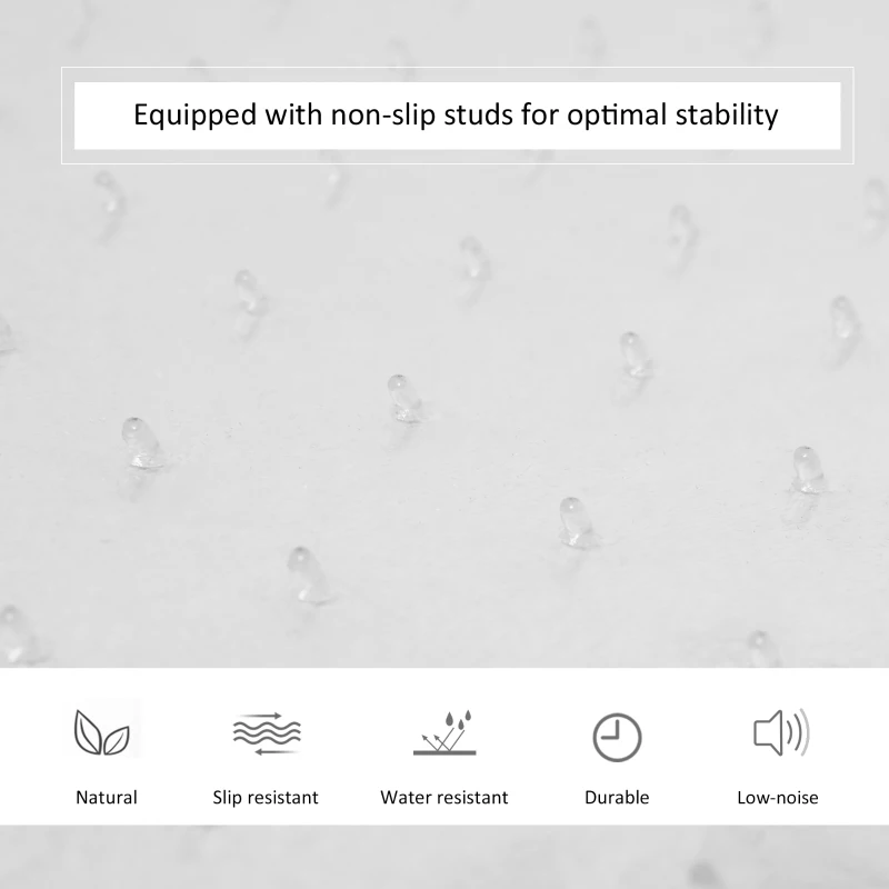 HOMCOM Office Chair Mat for Carpeted Floor, 90 x 120 cm Clear Computer Desk Chair Mat, BPA and Phthalate Free, Non-Slip Floor Protector for Home Office