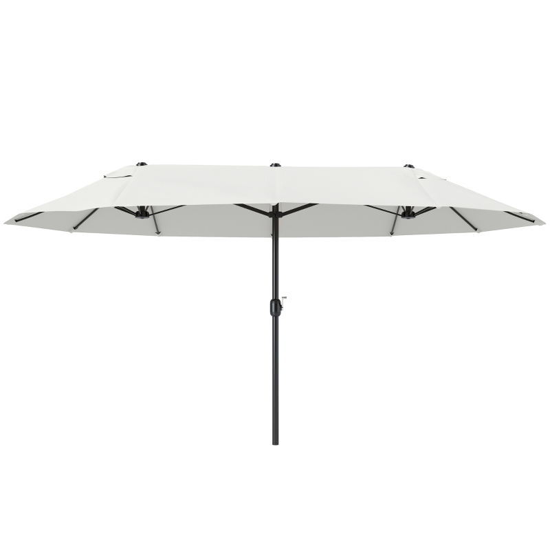 Outsunny 4.6m Double Garden Parasol - Beige