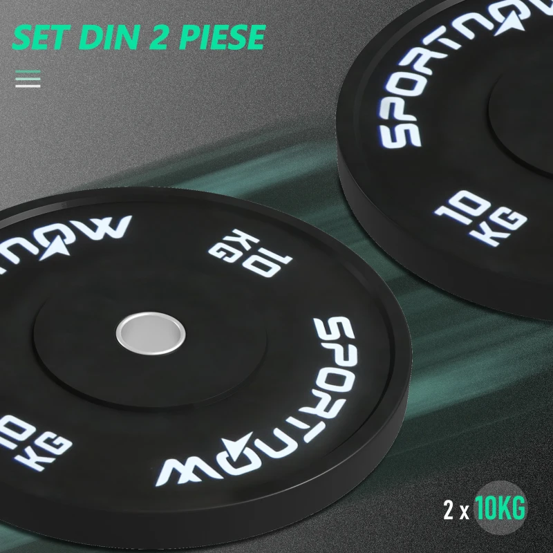 SPORTNOW 2 Placi De Greutati Olimpice De 10 kg