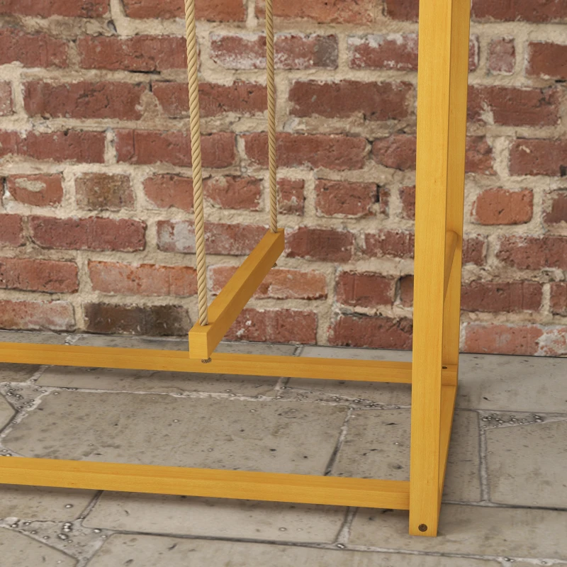PawHut Kippenspeeltoestel met Schommels en Ladder, voor 3-4 Kippen, Kippenklimtoestel van Hout