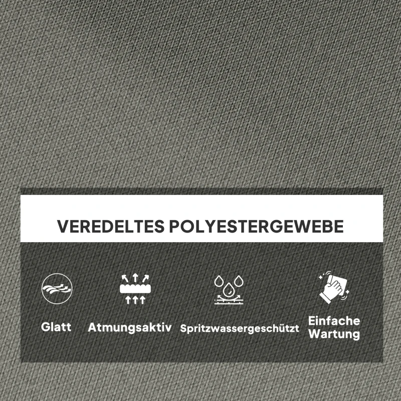 Outsunny Zitkussen, Buitenzitkussen voor Hangstoel en Schommelstoel, Outdoor Kussen, Grijs