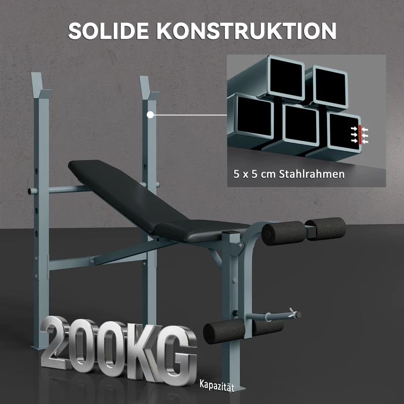 HOMCOM Multitrainingsbank halterbank inclinebank gym fitness fitnessapparaat