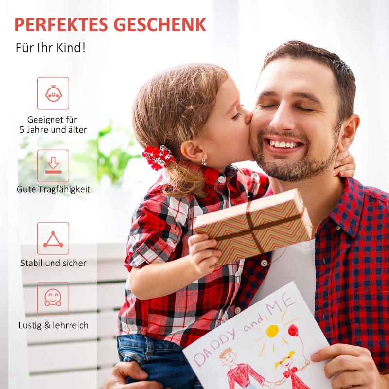 HOMCOM Kinderscooter stuur verstelbare step met luchtbanden 12 inch vanaf 5 jaar(m-4)