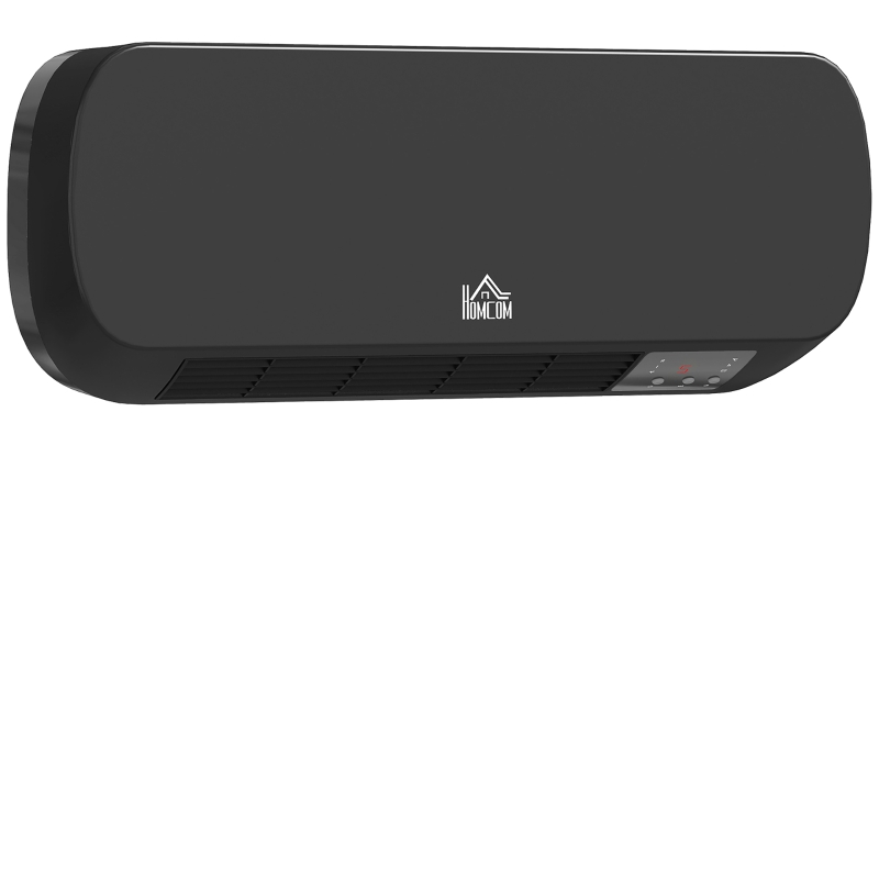 HOMCOM Keramische wandheater 2000W met afstandsbediening, led-display en 12 u timer voor badkamer