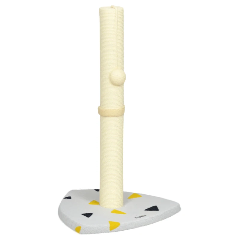 PawHut Krabpaal 62cm Kattenkrabpaal met Krabbal Kattenkrabpaal