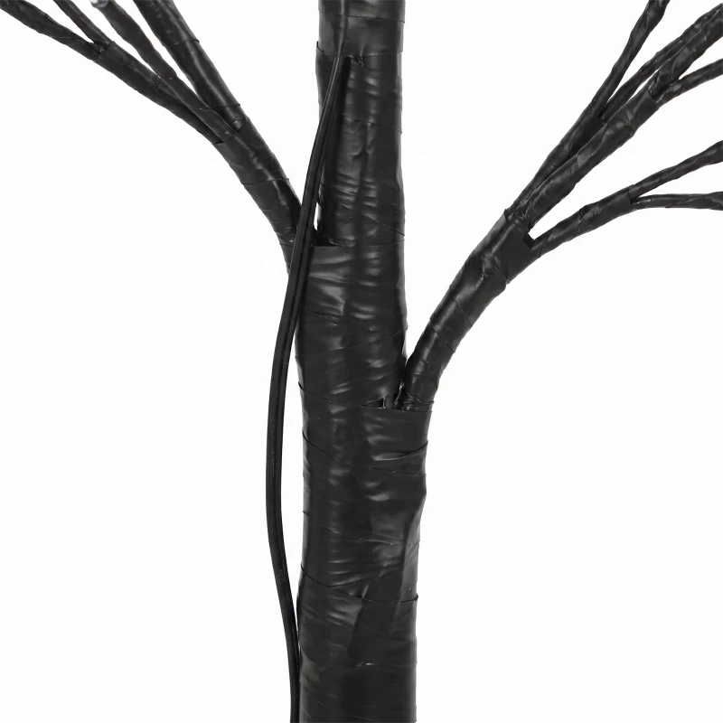 HOMCOM Arbre lumineux 150cm Cerisier Artificiel Lumineux  160 LED et 16 Branches Flexibles, Décoration Intérieure et Extérieure