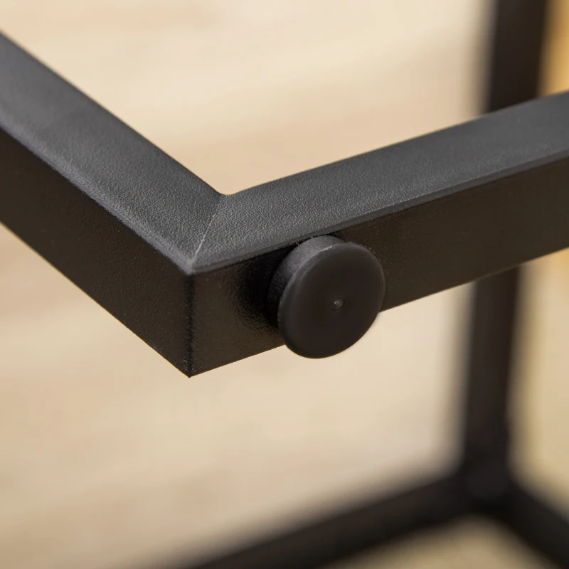 3-delige set bijzettafel salontafel nesttafel koffietafel metalen poot MDF naturel