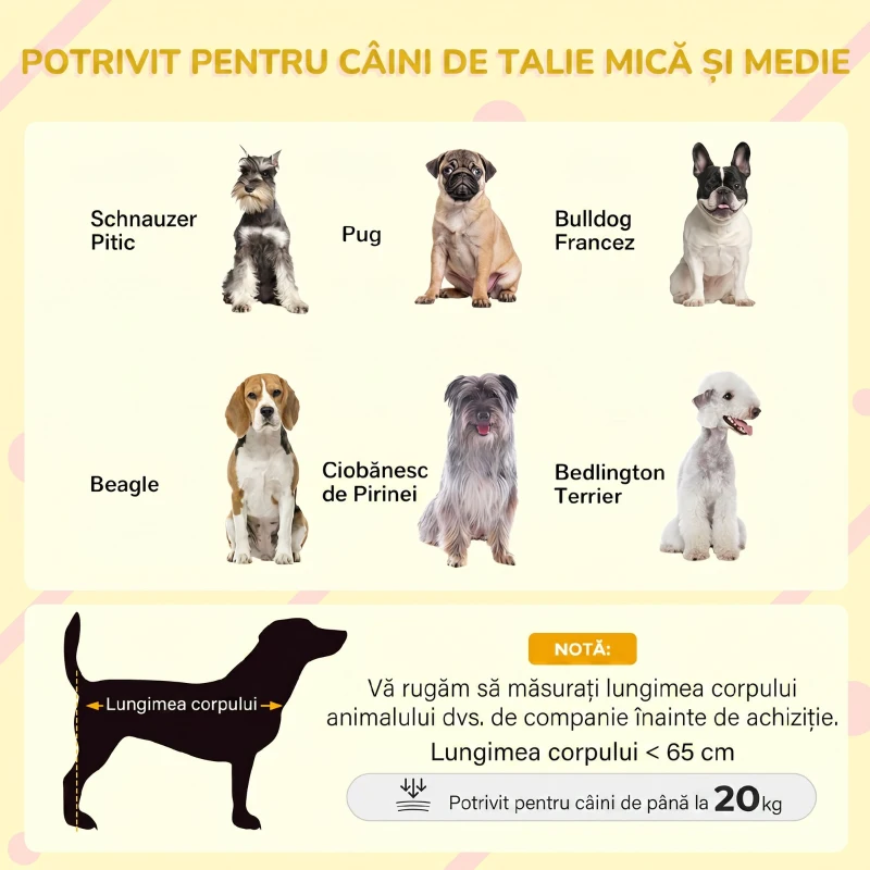 PawHut Cusca de exterior pentru caini cu balcon, scari, Cusca pentru caini rezistenta la intemperii cu picioare inaltate, ferestre, pentru caini de talie mica si medie