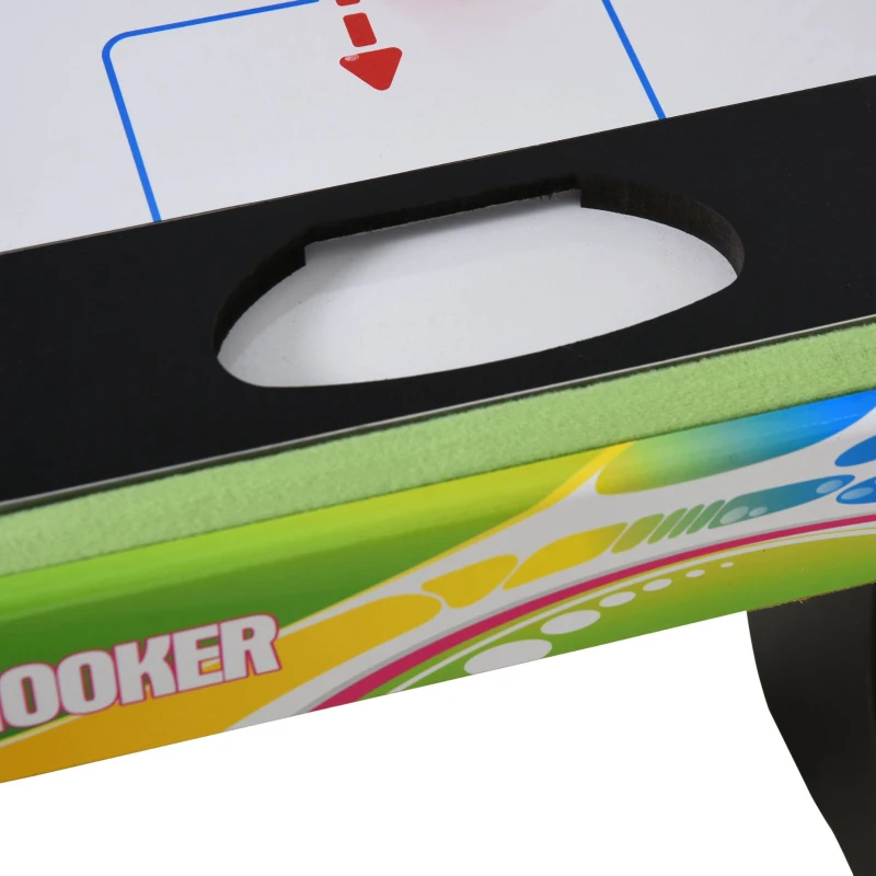 HOMCOM Mini Mesa Multijuegos Plegable 4 en 1 con Futbolín, Hockey, Billar y Ping-pong de Sobremesa 86,5x43,5x64 cm