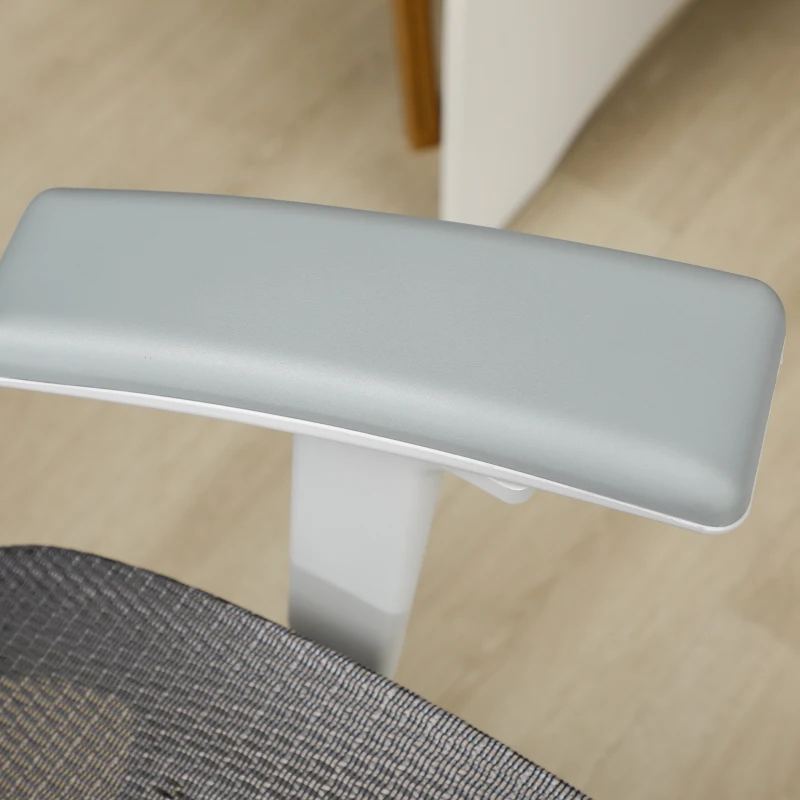 Vinsetto Silla de Oficina Giratoria Silla de Escritorio Ajustable en Altura con Reposabrazos Reposacabezas 67x65x120-128 cm Gris