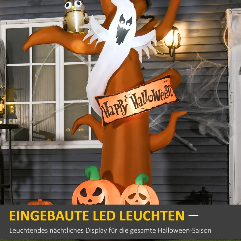HOMCOM opblaasbare Halloween boom geest LED