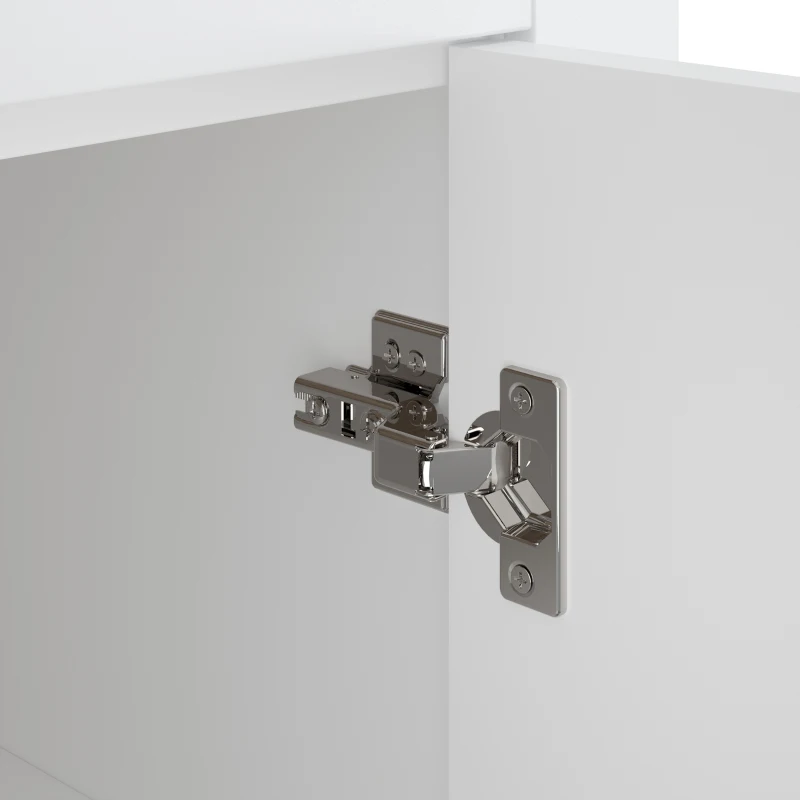 HOMCOM Zapatero 4 Niveles 12 Pares Armario para Zapatos 2 Puertas y Estantes Ajustables 80x32,8x105cm Roble y Blanco