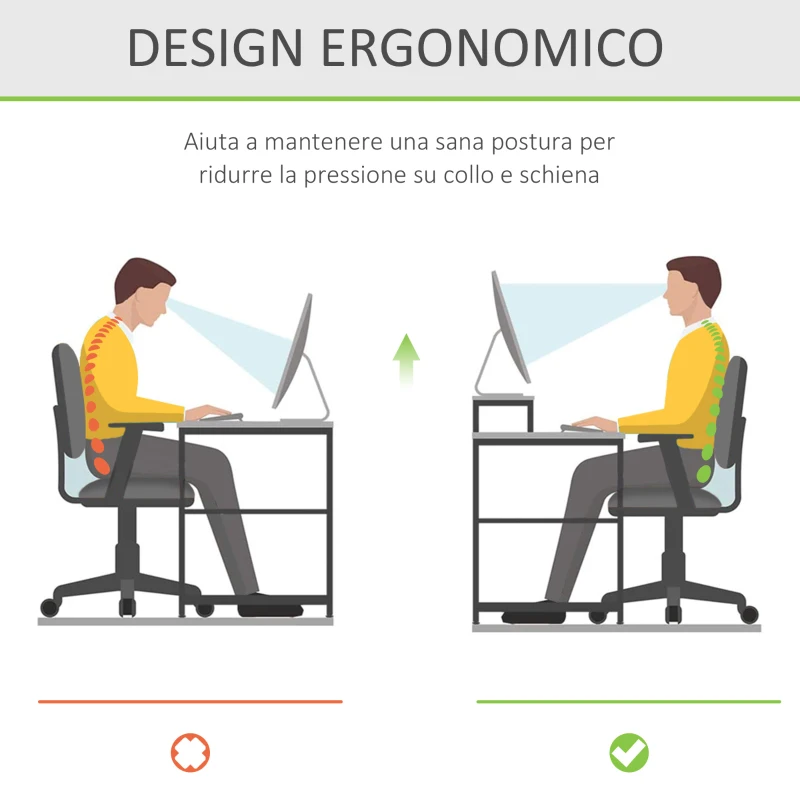 HOMCOM Supporto per Monitor in Acrilico, 53 x 19 x 9 cm, Trasparente